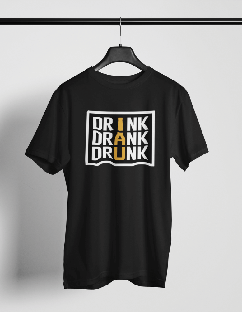 Drink Drank Drunk humorous t-shirt for party lovers in South Africa